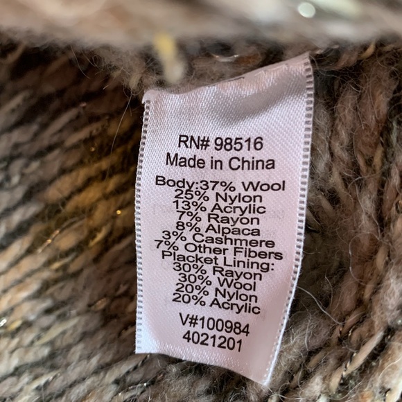 Coldwater Creek Wool Alpaca cashmere ZIP Sweater - Picture 7 of 10